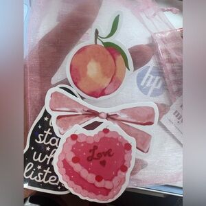 Peach and Pink Sticker Set